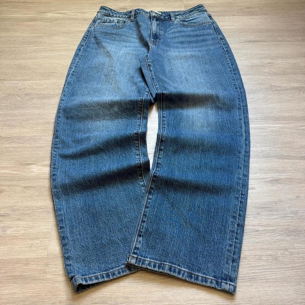 32W Blue Balloon Wide Leg Baggy Jeans Vintage Y2K